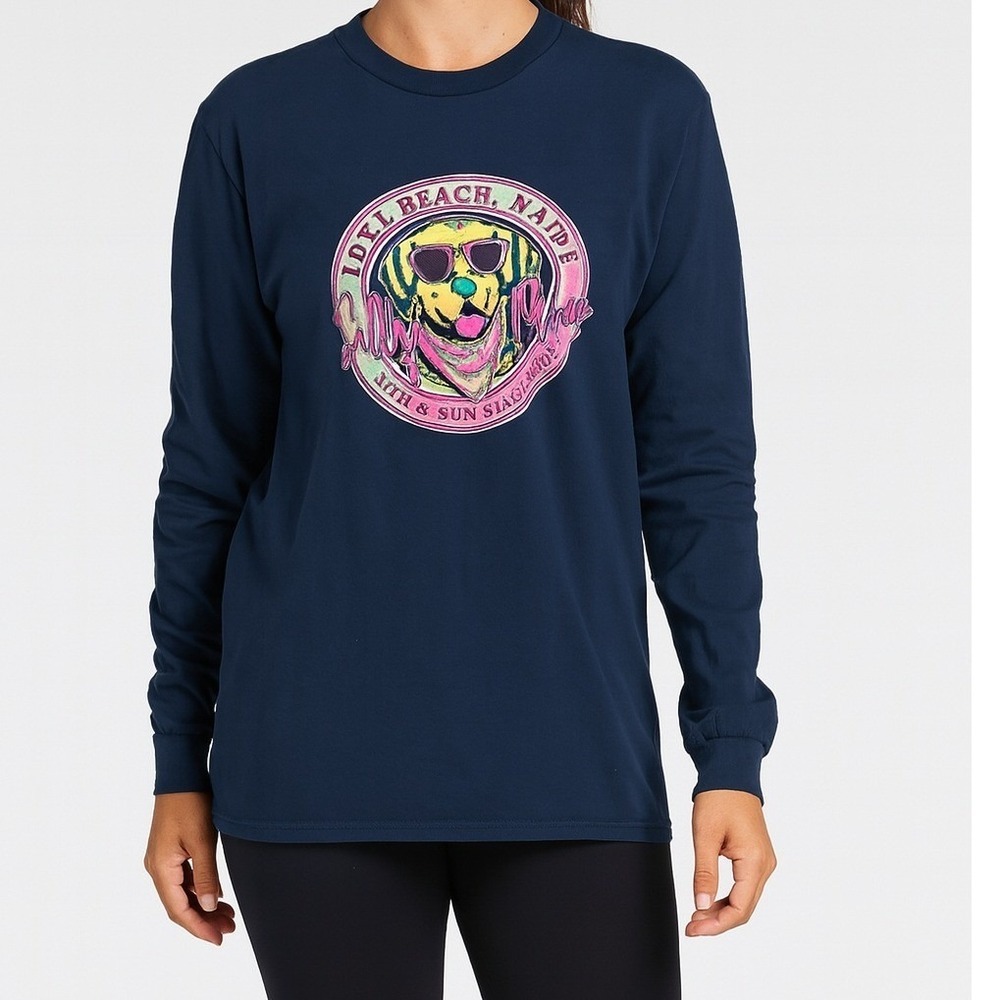 Delta Pro Weight York Beach Maine Golden Retriever Graphic Long Sleeve